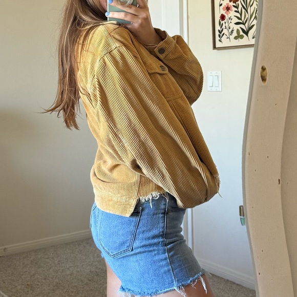 POL Mustard Corduroy Cropped Jacket - Picture 2 of 4